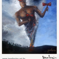 "Vulcão da Justiça" – óleo sobre tela – quadro original