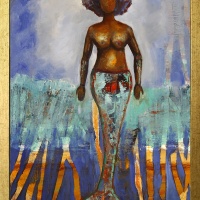 "Olokum, a grande mãe" - óleo s/ tela - quadro original